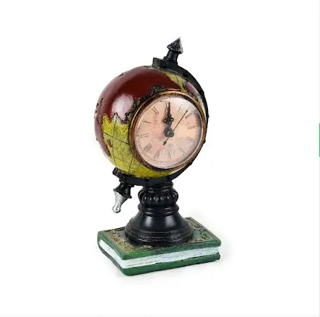 სუვენირი 4 ერთში - ყულაბა საათი გლობუსი წიგნი